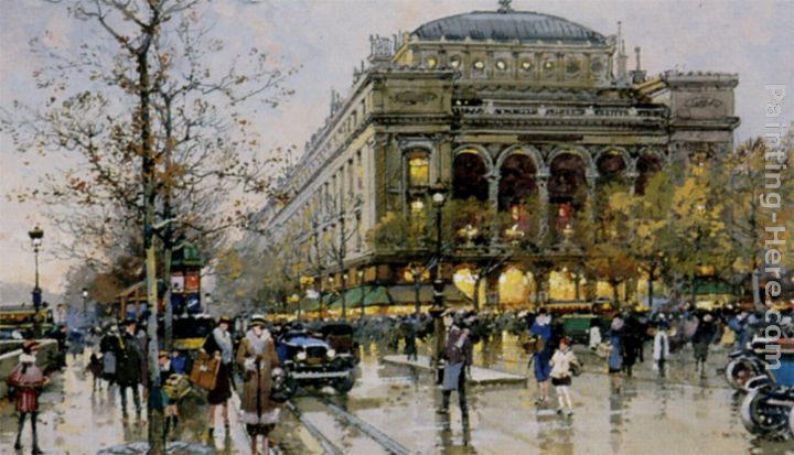 La Place du Chatelet painting - Eugene Galien-Laloue La Place du Chatelet art painting